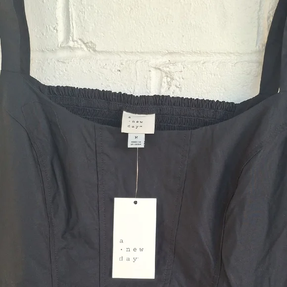 A New Day Black Fitted Pleated Tank Top - Picture 4 of 10